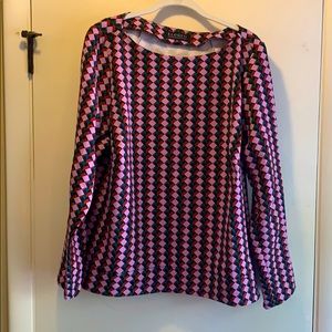 60’s-70’s Retro Eloquii Women’s Boatneck Top